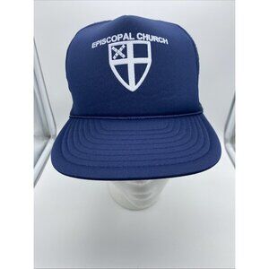 Episcopal Church Blue Cap Trucker Hat Snap-back Polyester